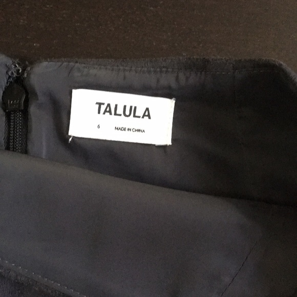 Talula Faux Suede Charcoal Grey Mini Skirt - Picture 4 of 5